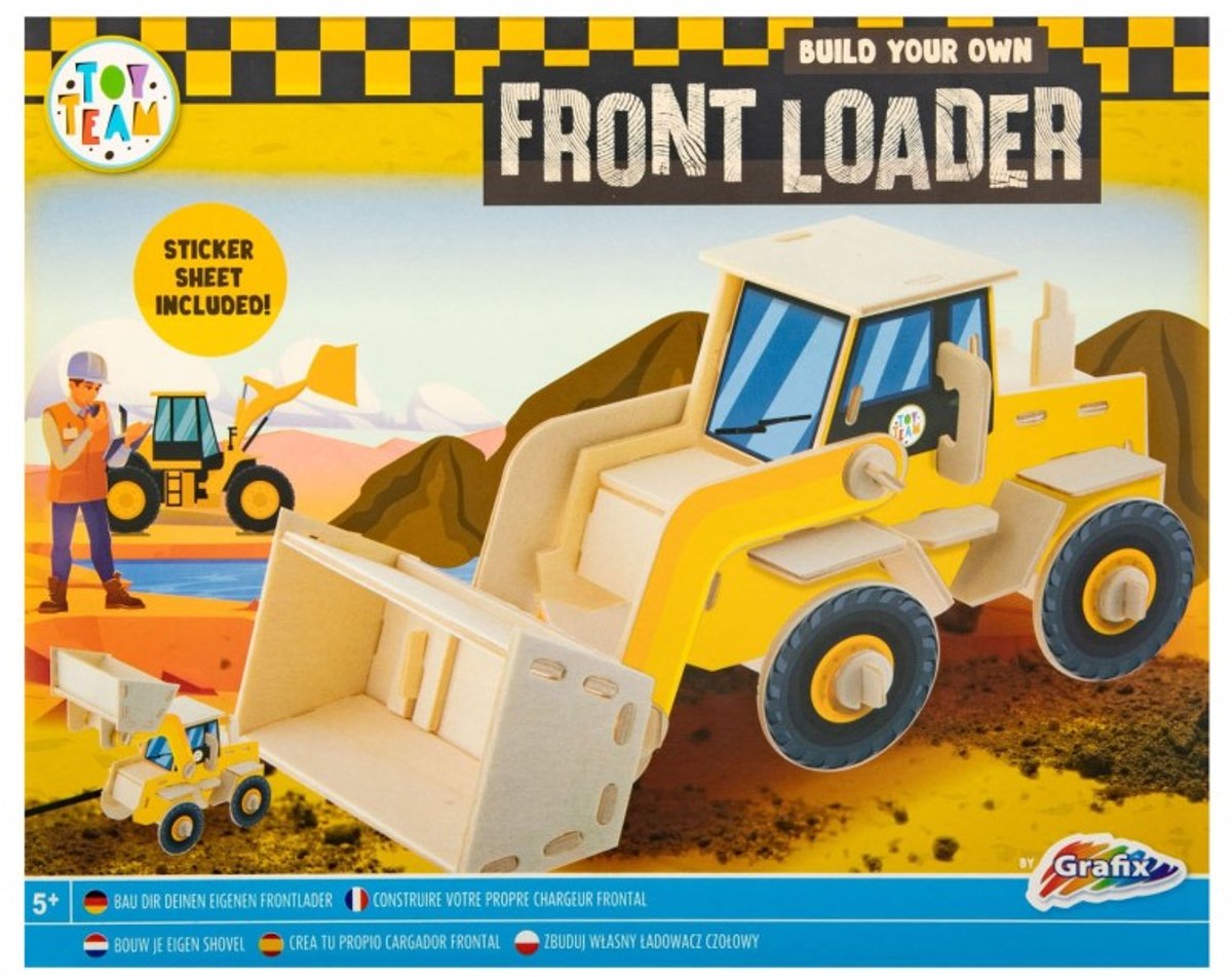 Houten Bouwset Voertuigen – 3-delige Speelgoed Auto Set (Brandweerwagen, Politieauto & Heftruck) – Creatief Speelgoed 5 jaar