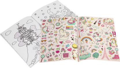 Glitter kleurboek en stickerboek | Thema Unicorn