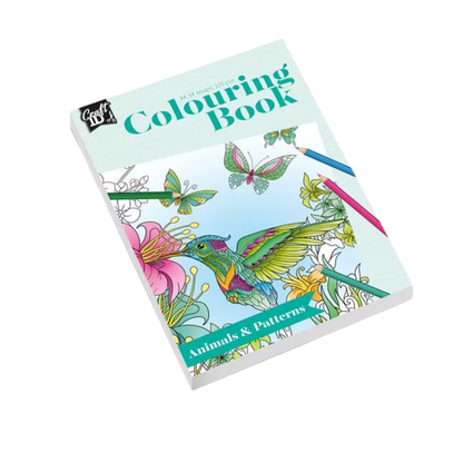 Creatief DIY Pakket voor Meisjes – Animals & Patterns Kleurboek + Roze Diamond Painting Sleutelhanger – Hobby DIY Pakket Meisjes 8+