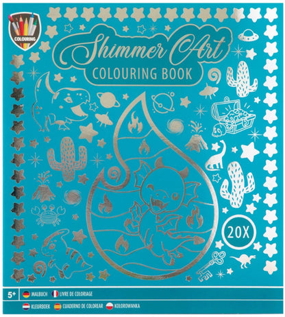 Shimmer Art – 2x Kleurboeken – Roze & Blauw – Kleurboek voor Kinderen – 20 Kleurplaten