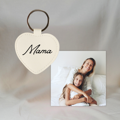 Gepersonaliseerde Fotomagneet en Sleutelhanger (Set van 2): Mama ✧
