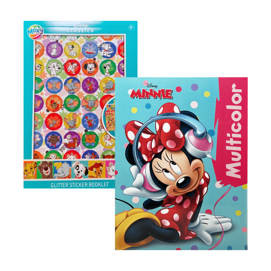 Disney Minnie Mouse Kleurboek + Stickerboekje – 16 Kleurplaten & 300 Disney Classics Stickers – Creatief Speelgoed