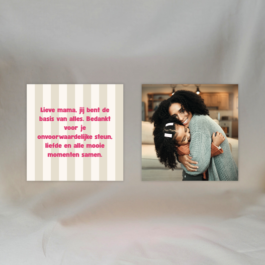 Gepersonaliseerde Fotomagneten (Set van 2): Mama (Gestreept) ✧