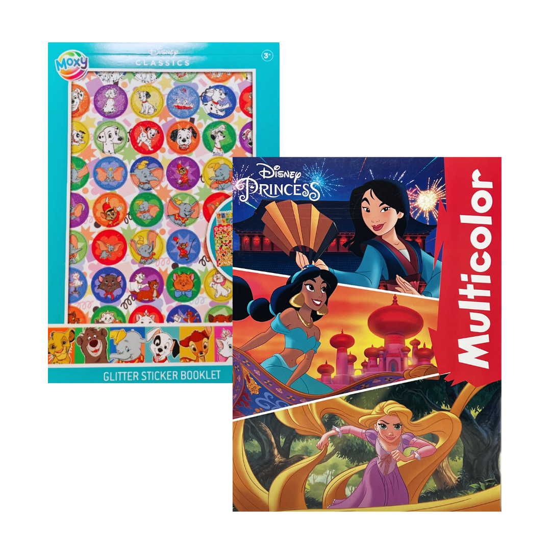 Disney Princess Mulan Kleurboek + Stickerboekje – 16 Kleurplaten & 300 Disney Classics Stickers – Creatief Kinderspeelgoed