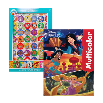 Disney Princess Mulan Kleurboek + Stickerboekje – 16 Kleurplaten & 300 Disney Classics Stickers – Creatief Kinderspeelgoed