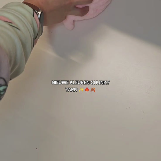 dikke wol chunky yarn kleur roze beige wit lichtbruin donkerbruin