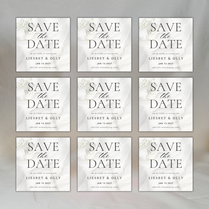 Gepersonaliseerde Fotomagneten (Set van 9): Save the Date ✧