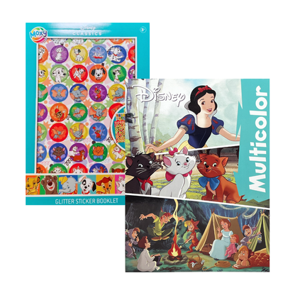 Disney Sneeuwwitje Kleurboek + Stickerboek – 16 Kleurplaten & 300 Disney Classics Stickers – Creatief Speelgoed