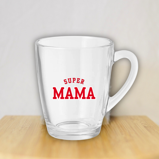 Glazen theeglas: Super Mama ✧