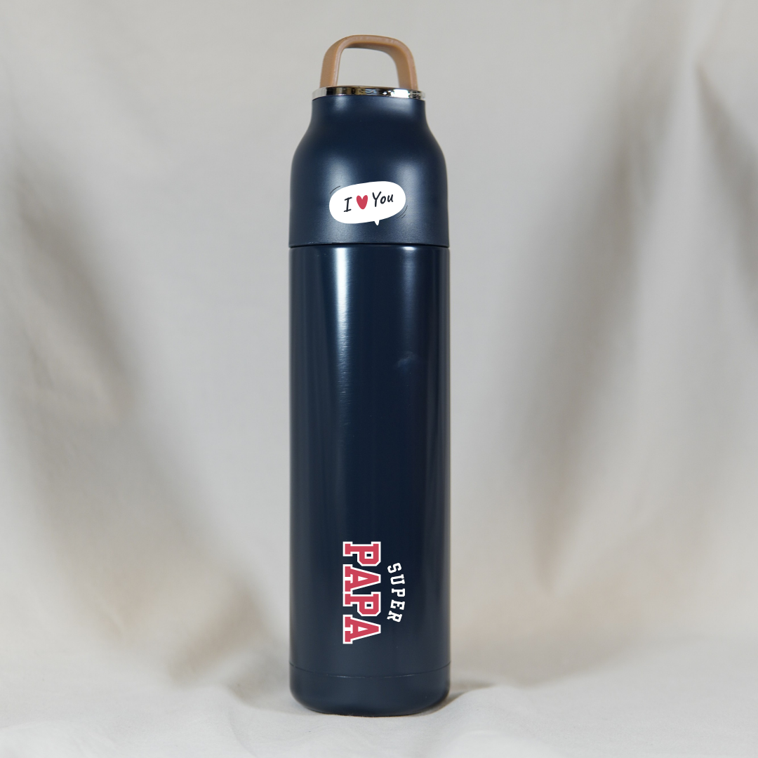 Thermosfles Super Papa (Donkerblauw) ✧