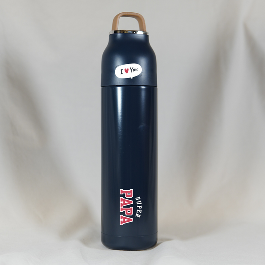 Thermosfles Super Papa (Donkerblauw) ✧